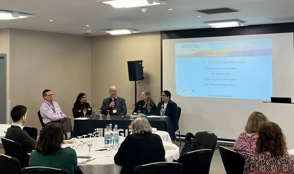Panel session at Digital Science Publisher Day