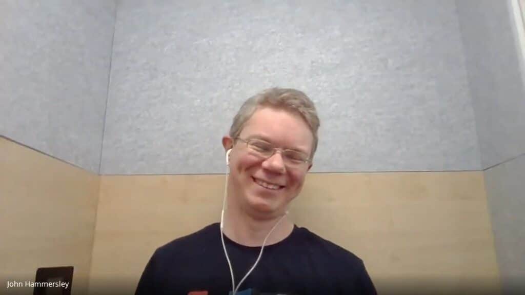 John Hammersley on video chat