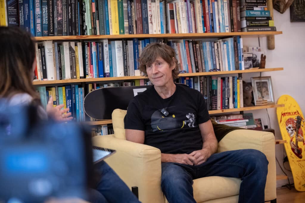 Rodney Mullen being interviewed