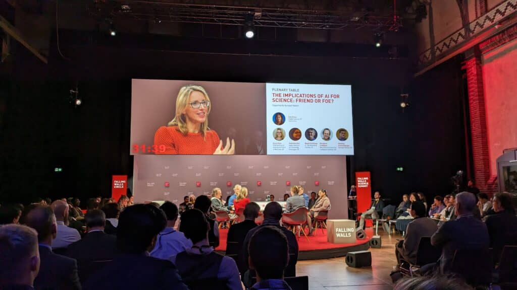 Photo of Alena Buyx in panel session at Falling Walls