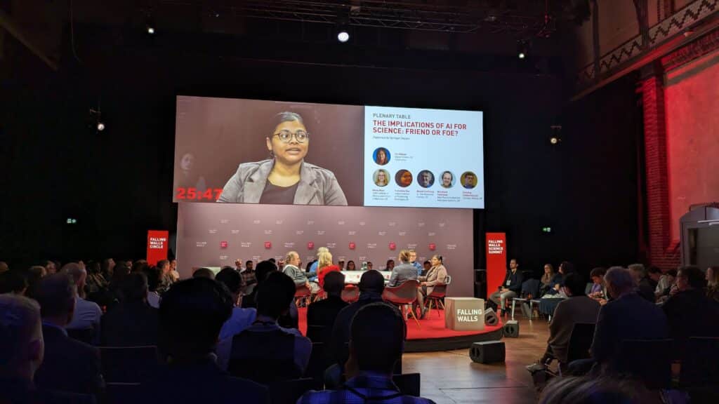 Photo of Sudeshna Das in panel session at Falling Walls