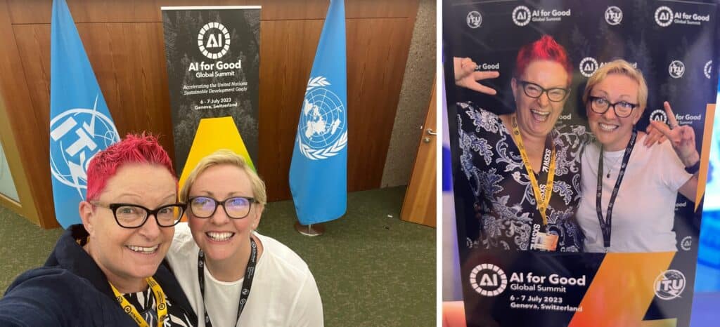 Professor Sue Black and her PhD student Sarah Wyer 