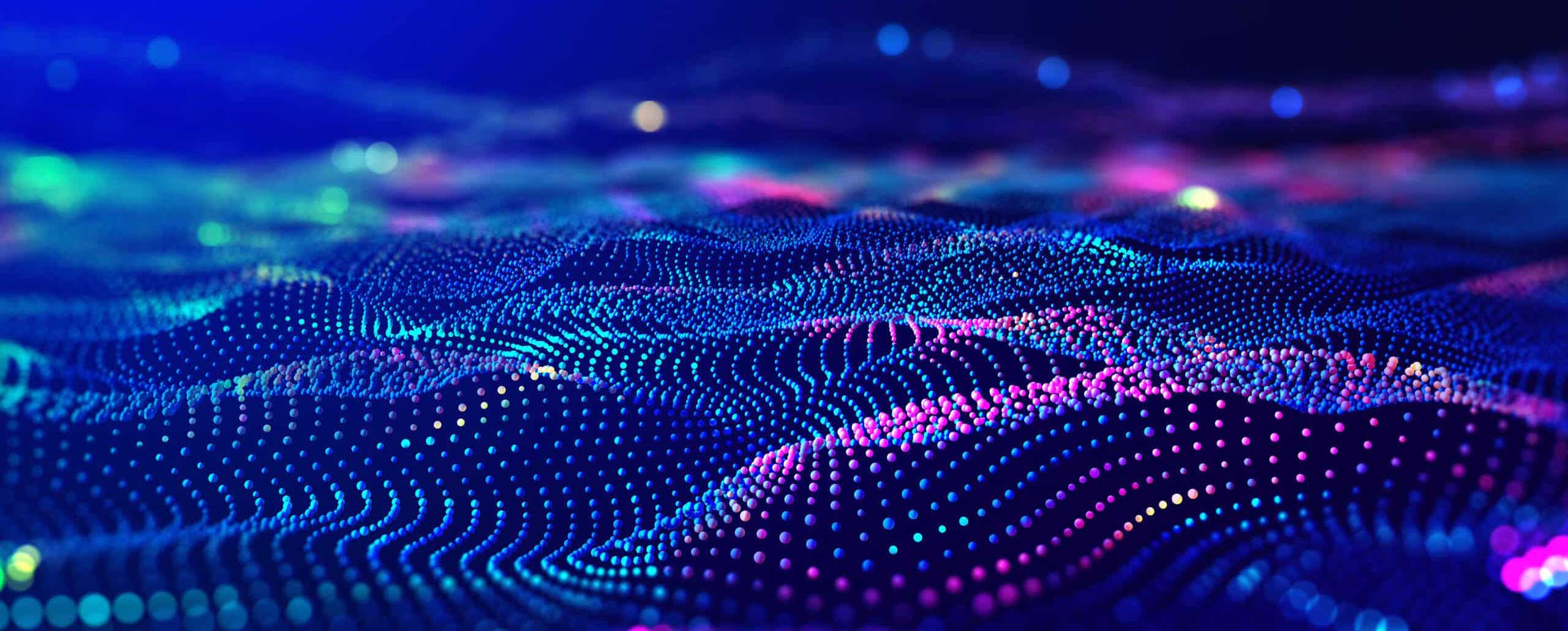 AI generated image of 3D wave pattern