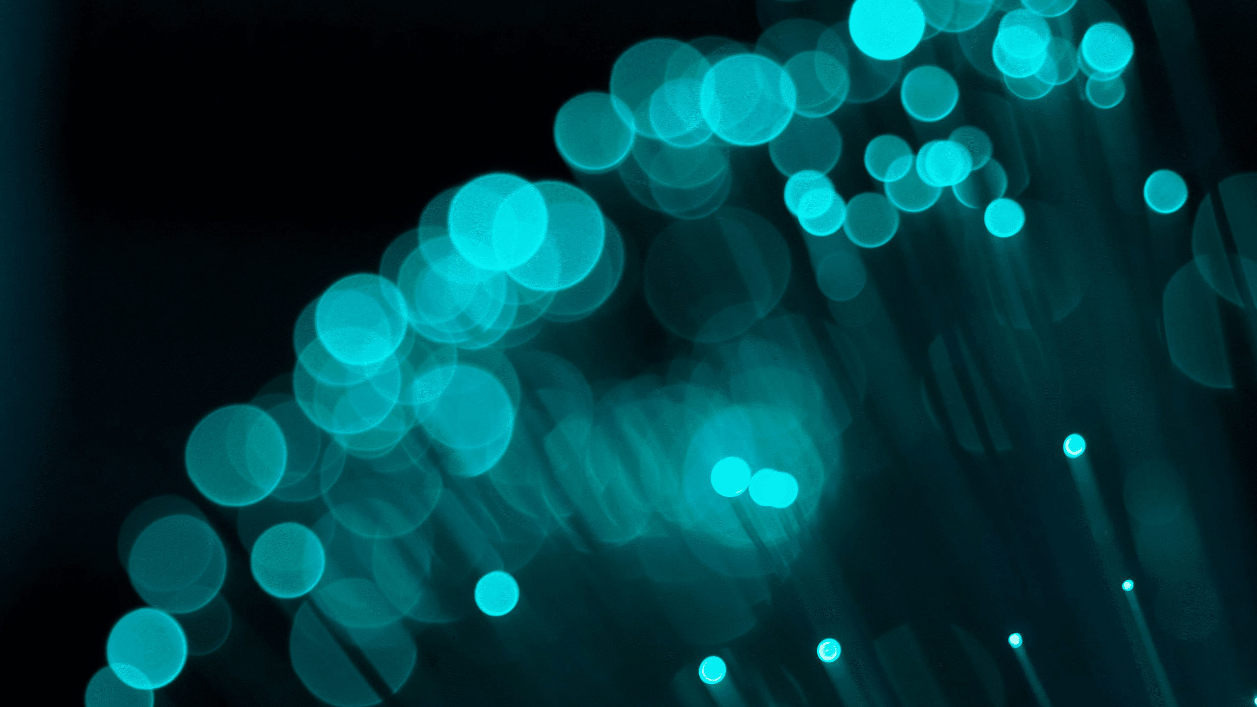 Blue lights against black background