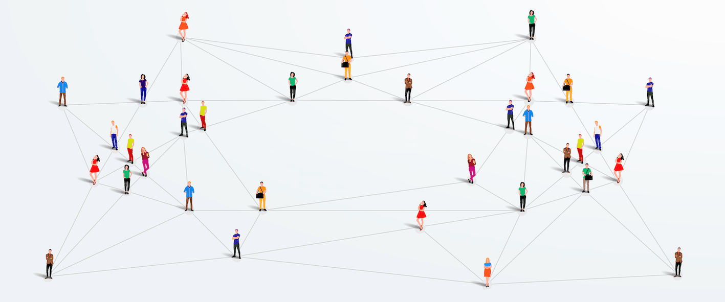 Illustration representing connections between people