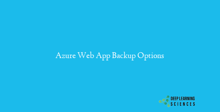 Azure Web App Backup Options