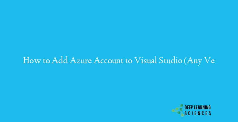 Adding Azure Account to Visual Studio